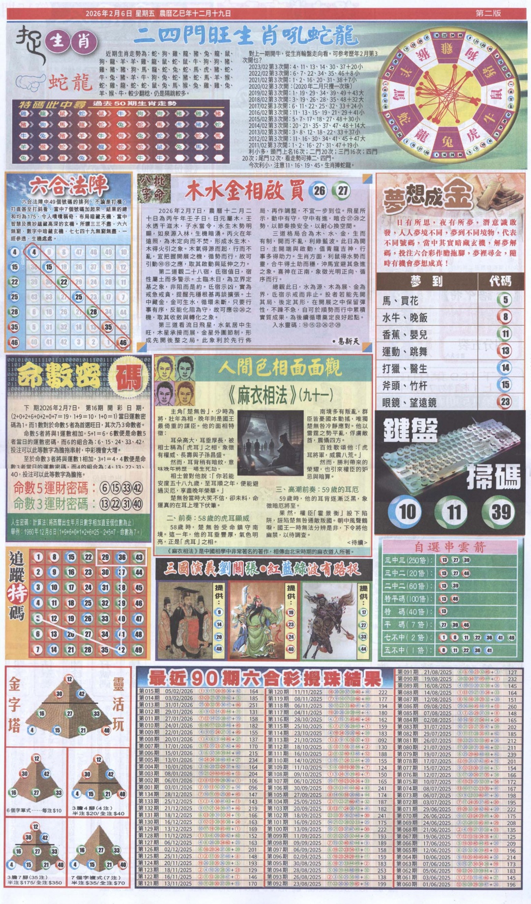 016期新报跑狗-2(背面)[图]